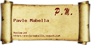 Pavle Mabella névjegykártya